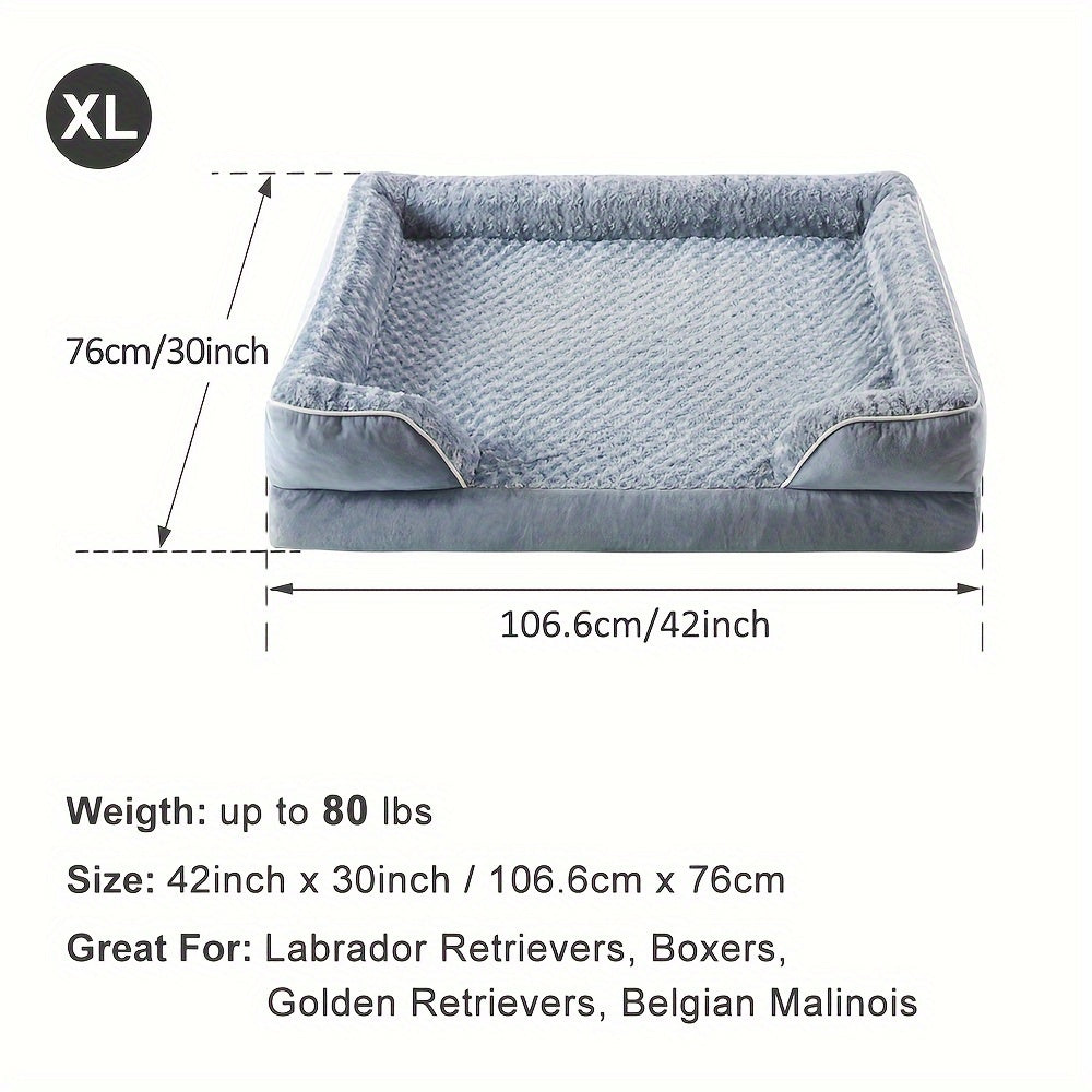 Jumbo Orthopedic Dog Bed – Bolster Sofa for Giant Breeds, Waterproof & Supportive