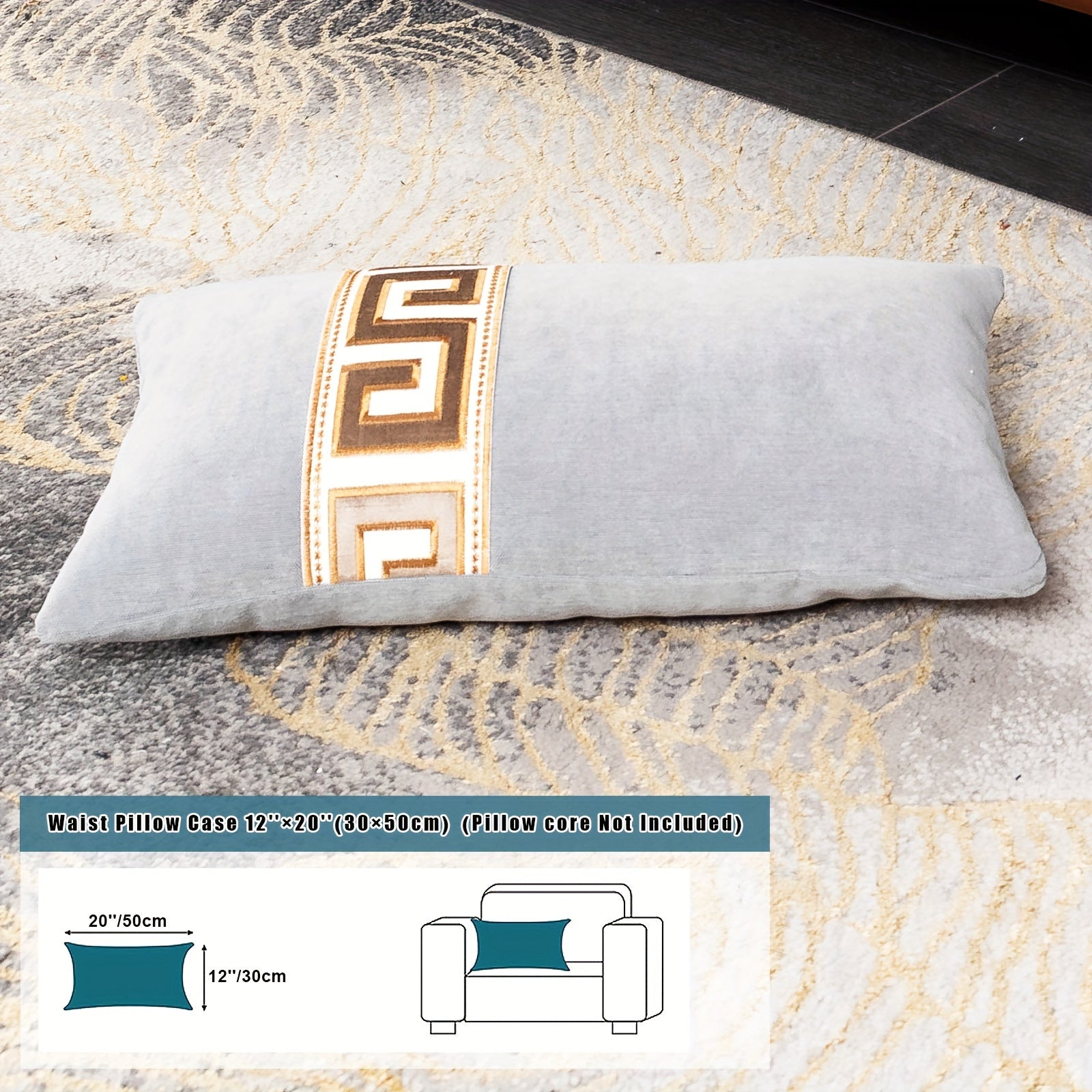 European Light Luxury Sofa Cover Cushion Nordic Snowy Design