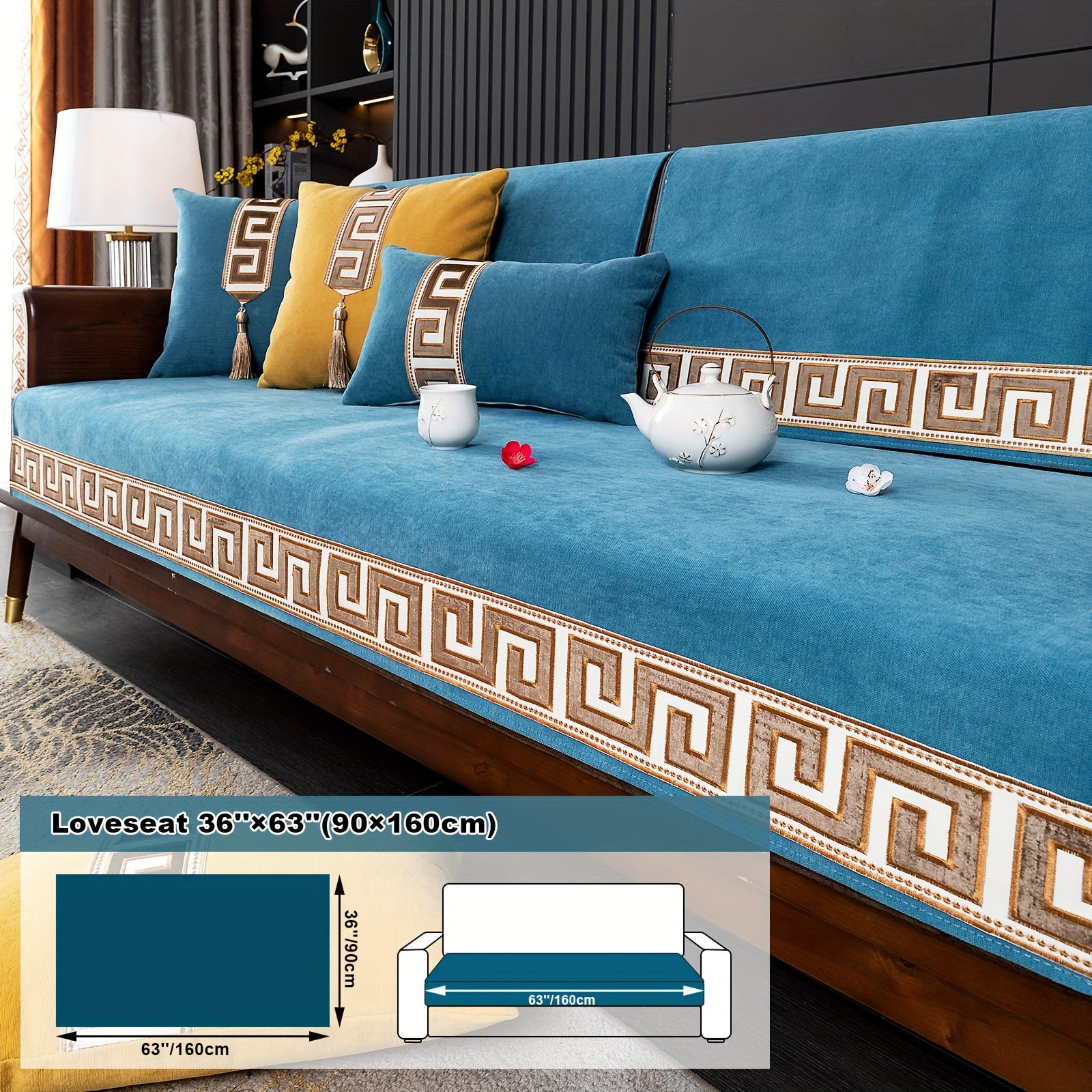 European Light Luxury Sofa Cover Cushion Nordic Snowy Design