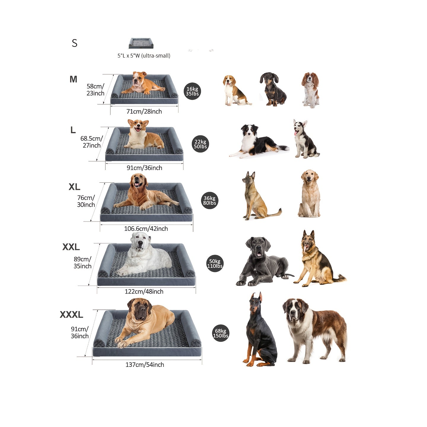 BFPETHOME Orthopedic Dog Bed for Large Dogs – Easy to Wash