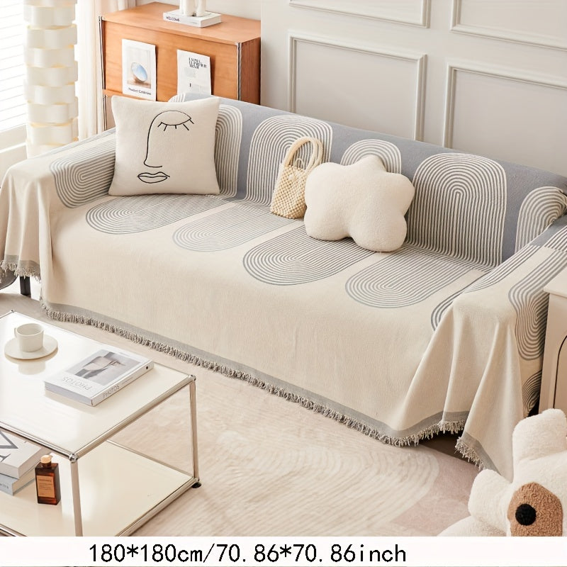 Chenille Sofa Cover Blanket Pet-Friendly Anti-Scratch Couch Protector