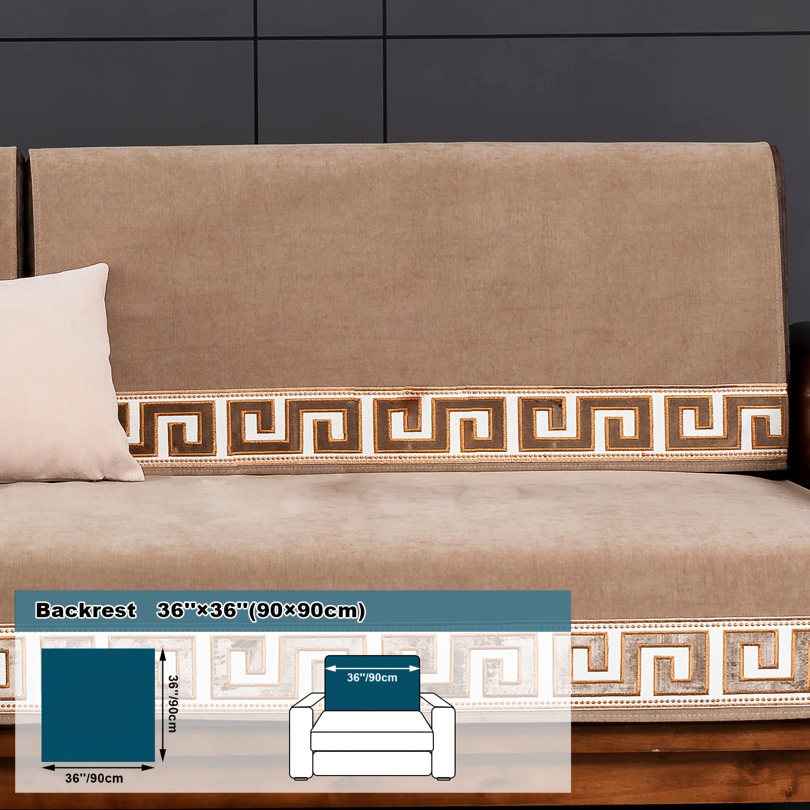 European Light Luxury Sofa Cover Cushion Nordic Snowy Design