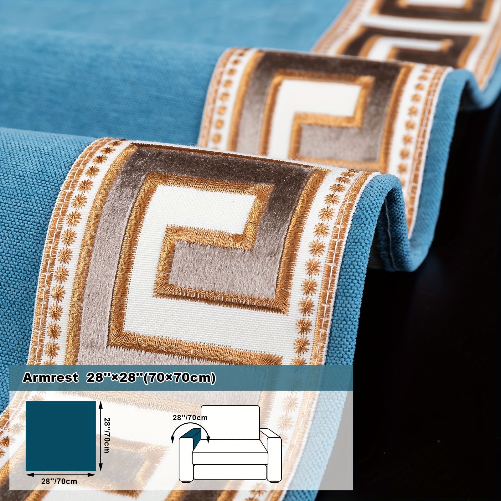 European Light Luxury Sofa Cover Cushion Nordic Snowy Design