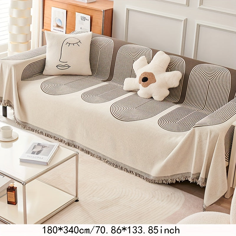 Chenille Sofa Cover Blanket Pet-Friendly Anti-Scratch Couch Protector