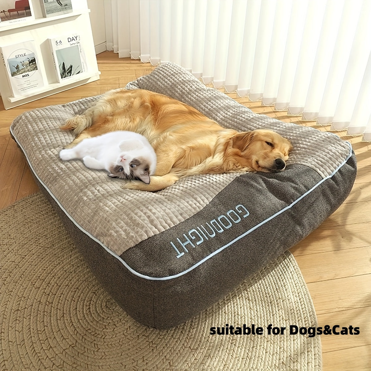 Luxurious Plush Pet Sofa Bed for Medium-Large Dogs & Cats – Non-Slip, All-Season Comfort