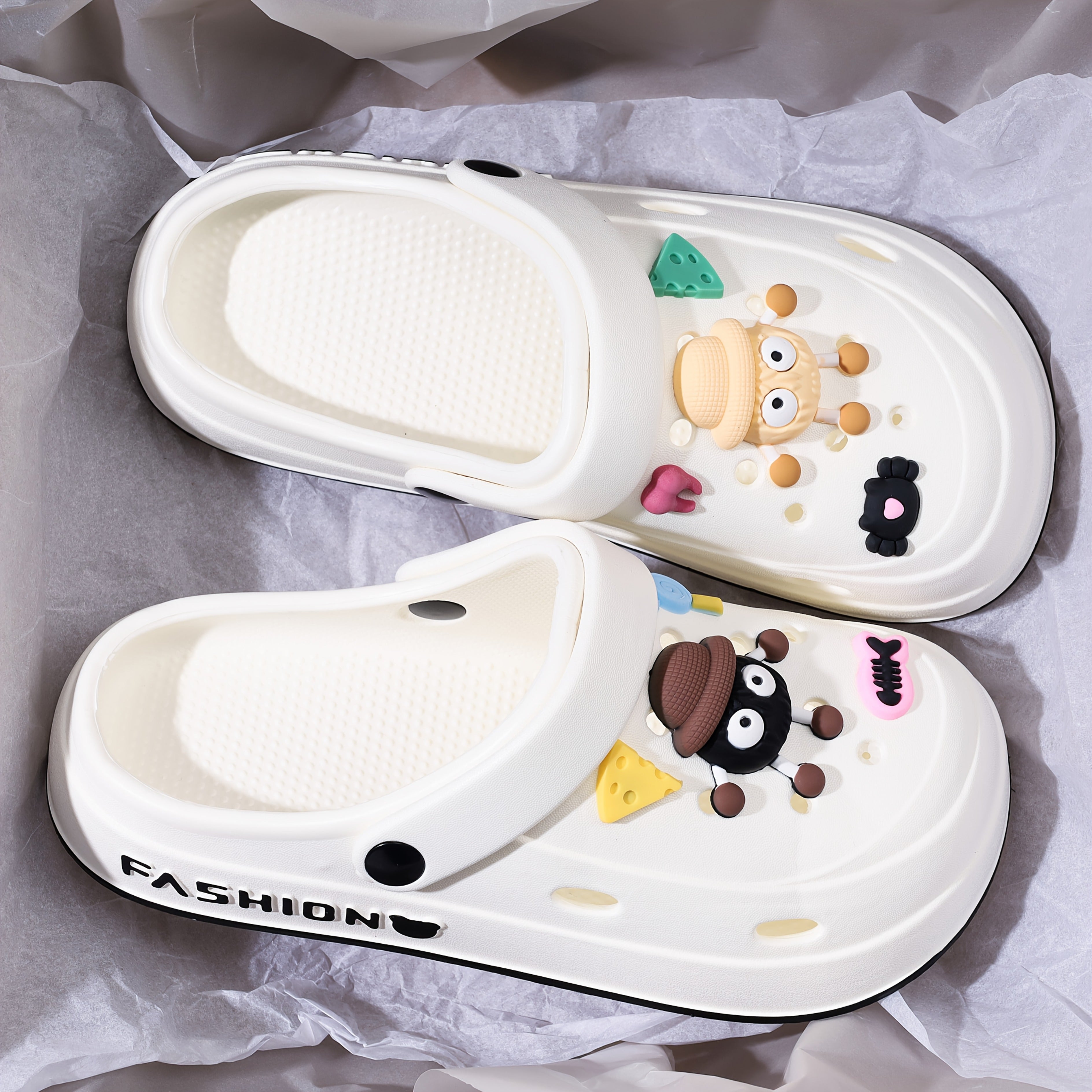 Women’s Cute Coal Ball EVA Hole Shoes – Kawaii J-K Fashion Summer Clogs, Dual Wear