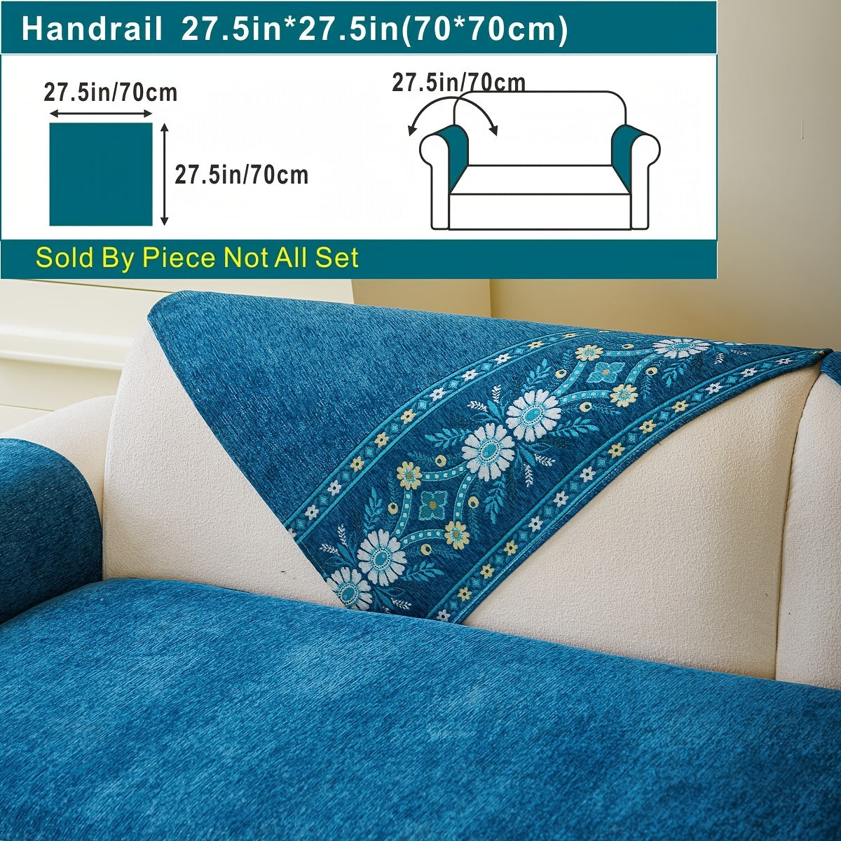 Luxury Anti-slip Venice Sofa Mat | 4-Season Chenille Sofa Cover