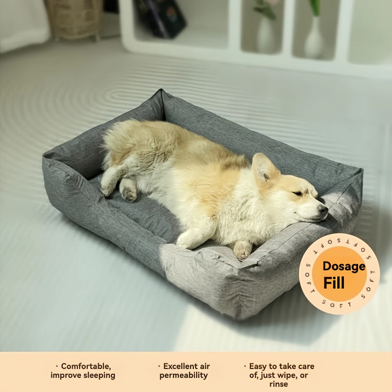 All-Season Moisture-Resistant Pet Bed – Soft Oxford Fabric Dog & Cat Bed