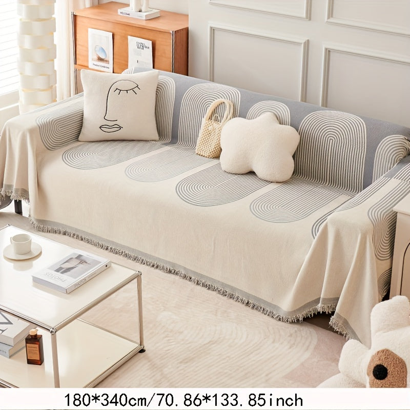 Chenille Sofa Cover Blanket Pet-Friendly Anti-Scratch Couch Protector