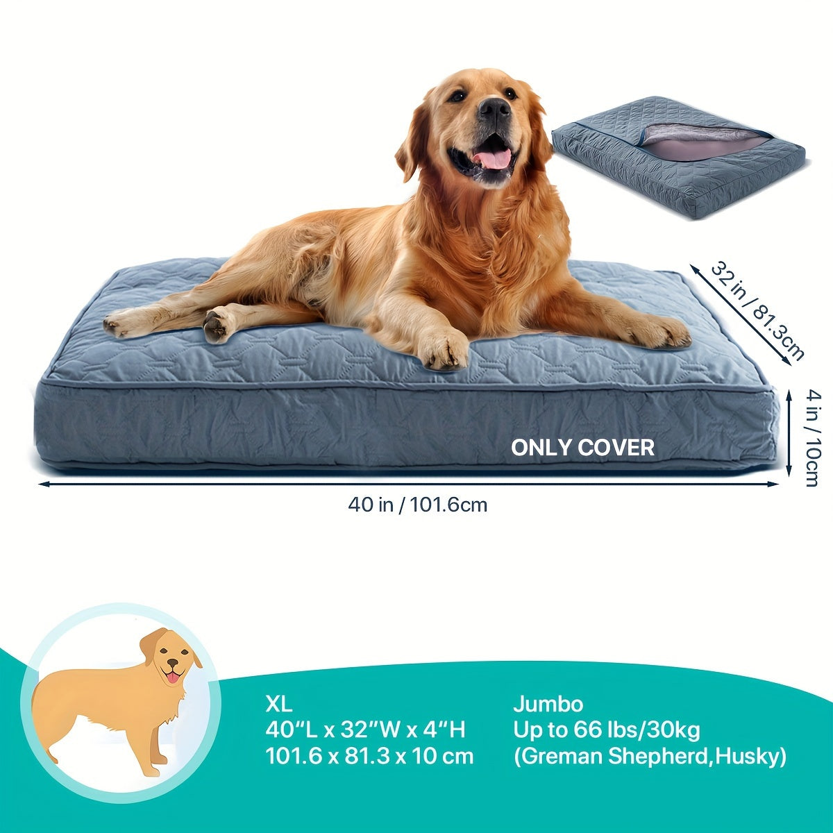 Dog Bed Protector Removable, Washable, Anti-Leak Paw Cover