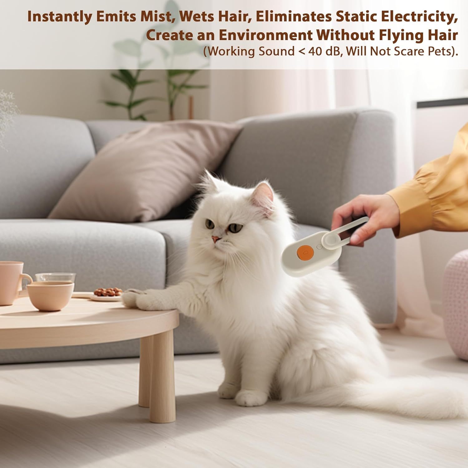 Steam Cat Brush 4-in-1 – Anti-Static, Massage & Clean