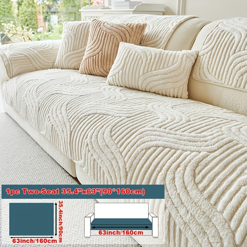 Plush Non-Slip Sofa Cover – Luxury Pet-Friendly Washable Couch Protector