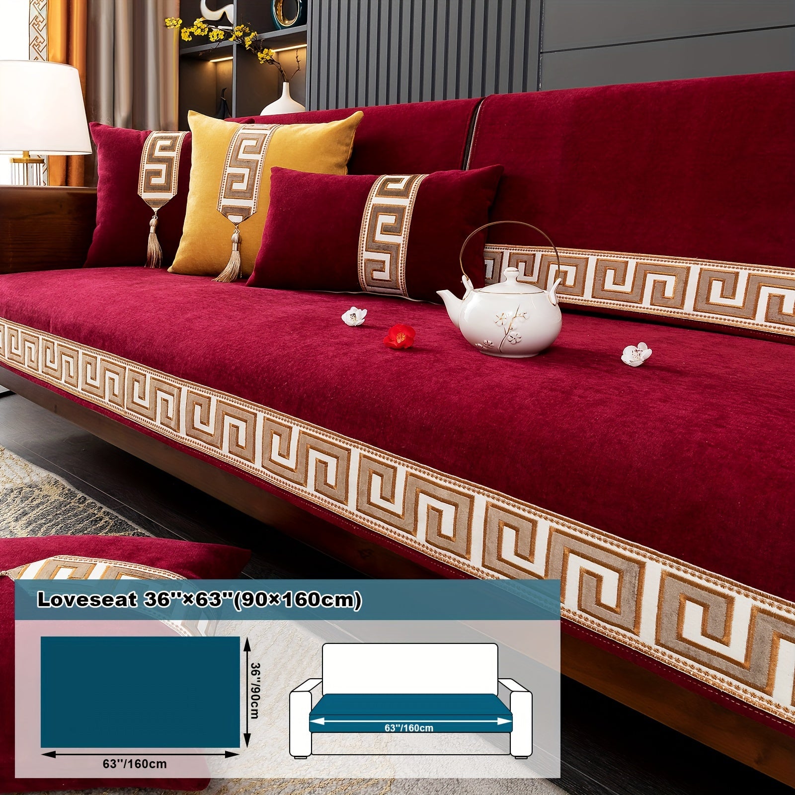 European Light Luxury Sofa Cover Cushion Nordic Snowy Design