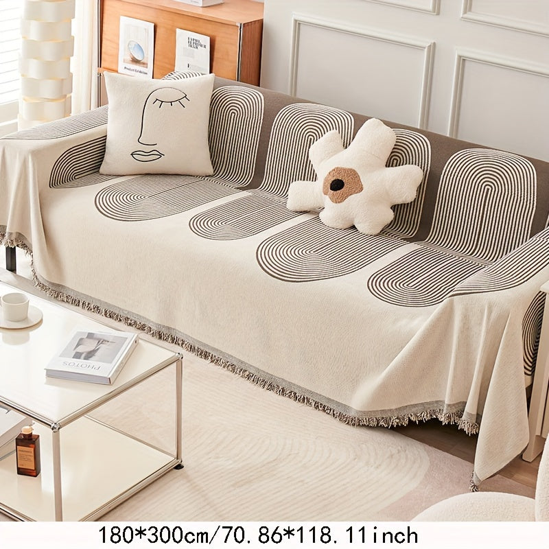 Chenille Sofa Cover Blanket Pet-Friendly Anti-Scratch Couch Protector