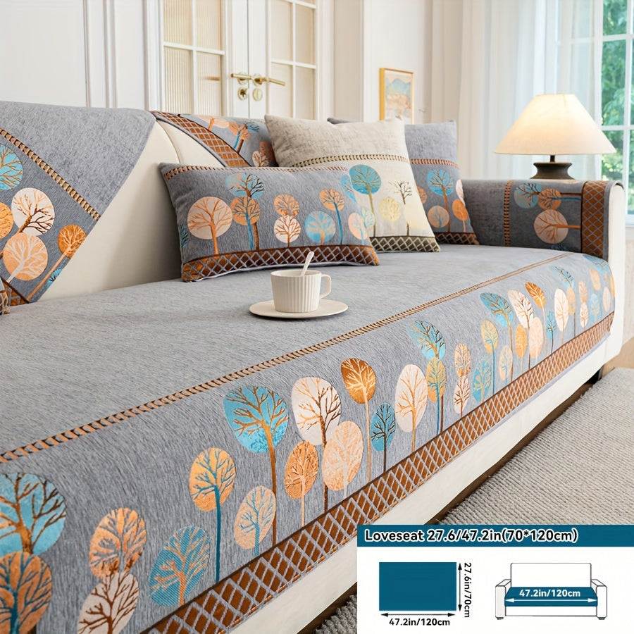 Luxurious Bohemian Chenille Sofa Cover – Non-Slip, Pet-Friendly, Washable
