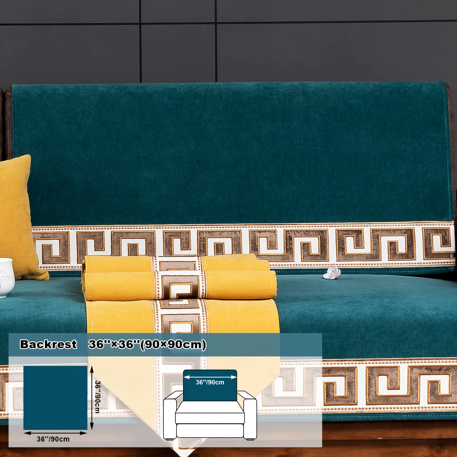 European Light Luxury Sofa Cover Cushion Nordic Snowy Design