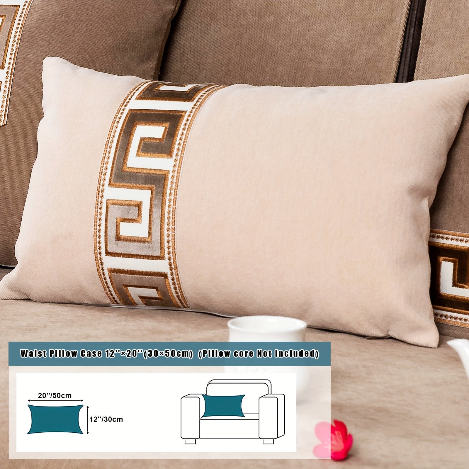 European Light Luxury Sofa Cover Cushion Nordic Snowy Design