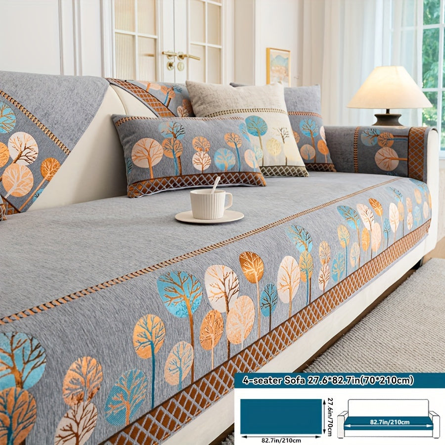 Luxurious Bohemian Chenille Sofa Cover – Non-Slip, Pet-Friendly, Washable