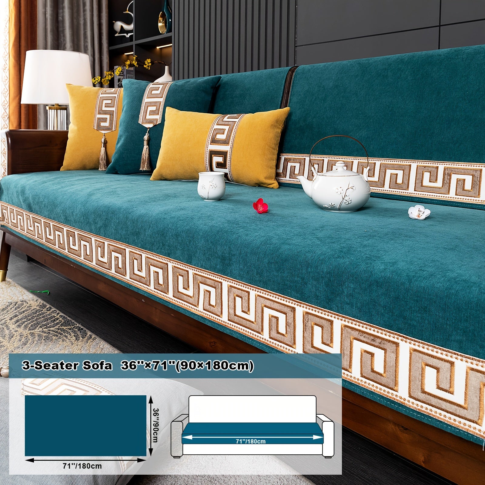European Light Luxury Sofa Cover Cushion Nordic Snowy Design