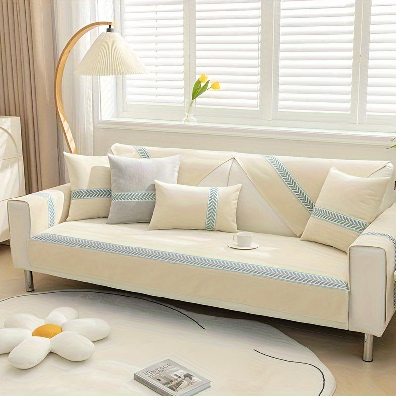 Chenille Sofa Cover – Pet-Friendly Slipcover for 1–4 Seaters, Anti-Slip, Washable
