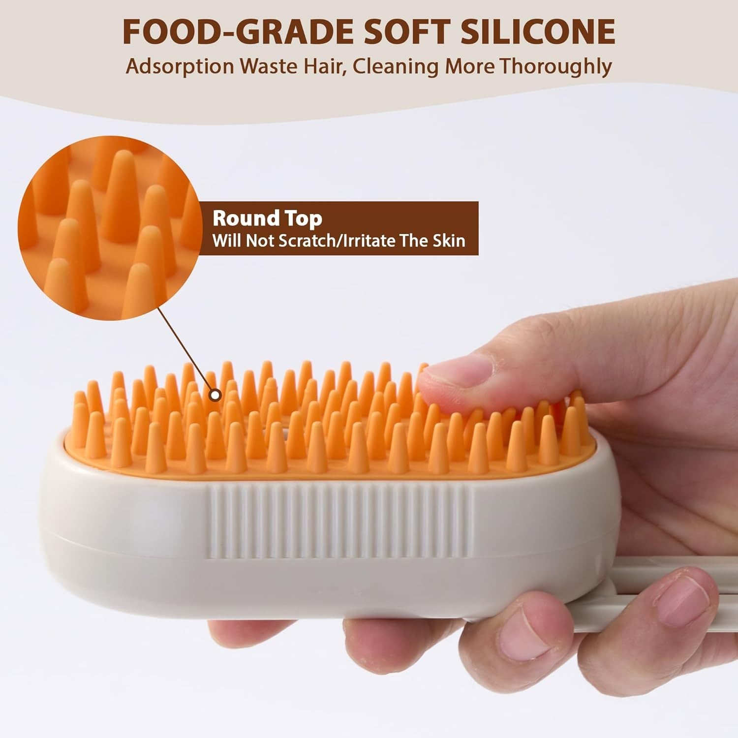 Steam Cat Brush 4-in-1 – Anti-Static, Massage & Clean