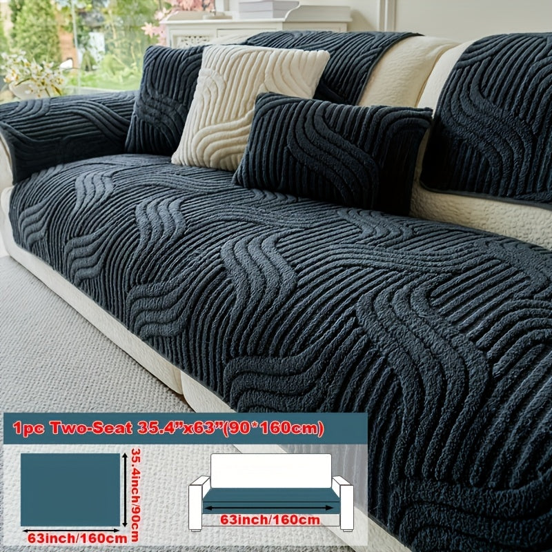 Plush Non-Slip Sofa Cover – Luxury Pet-Friendly Washable Couch Protector