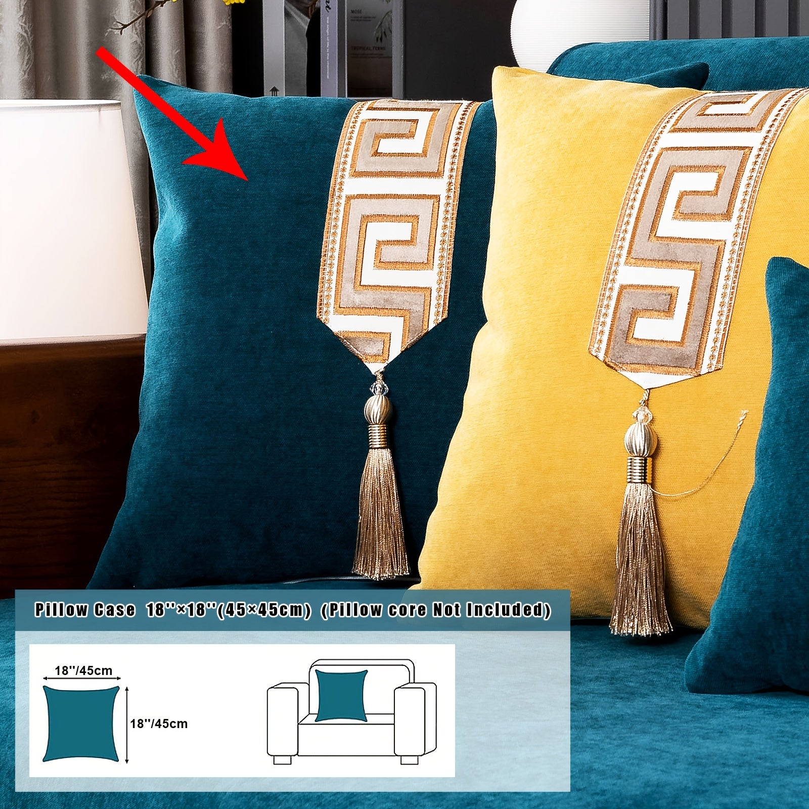 European Light Luxury Sofa Cover Cushion Nordic Snowy Design