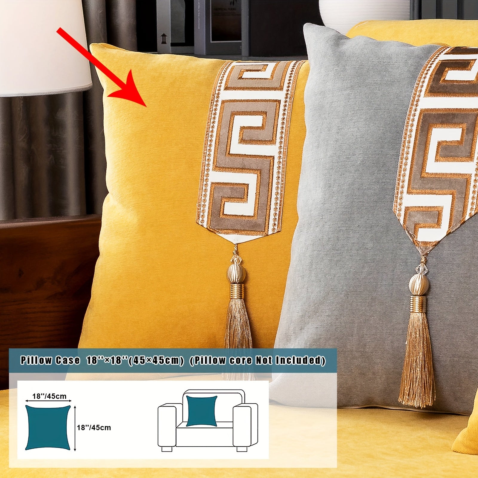 European Light Luxury Sofa Cover Cushion Nordic Snowy Design