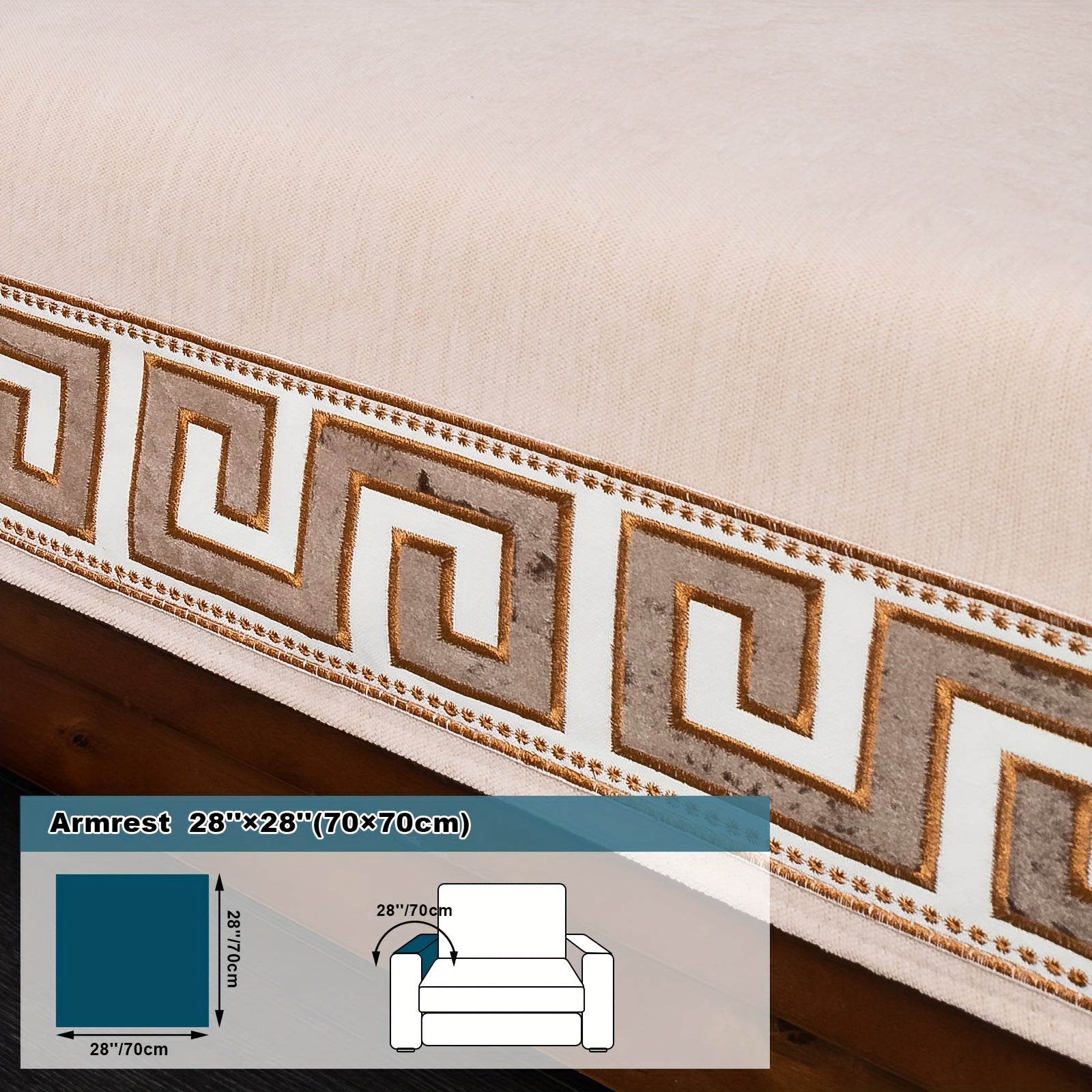European Light Luxury Sofa Cover Cushion Nordic Snowy Design