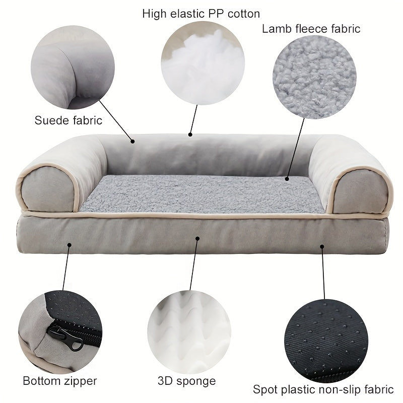 Cozy Pet Sofa Bed for Dogs & Cats – Warm, Breathable & Thickened for Deep Sleep