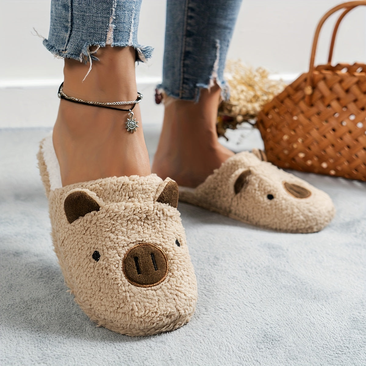 Women’s Winter Faux Furry Slippers 2025 – Indoor Home Warm House Shoes