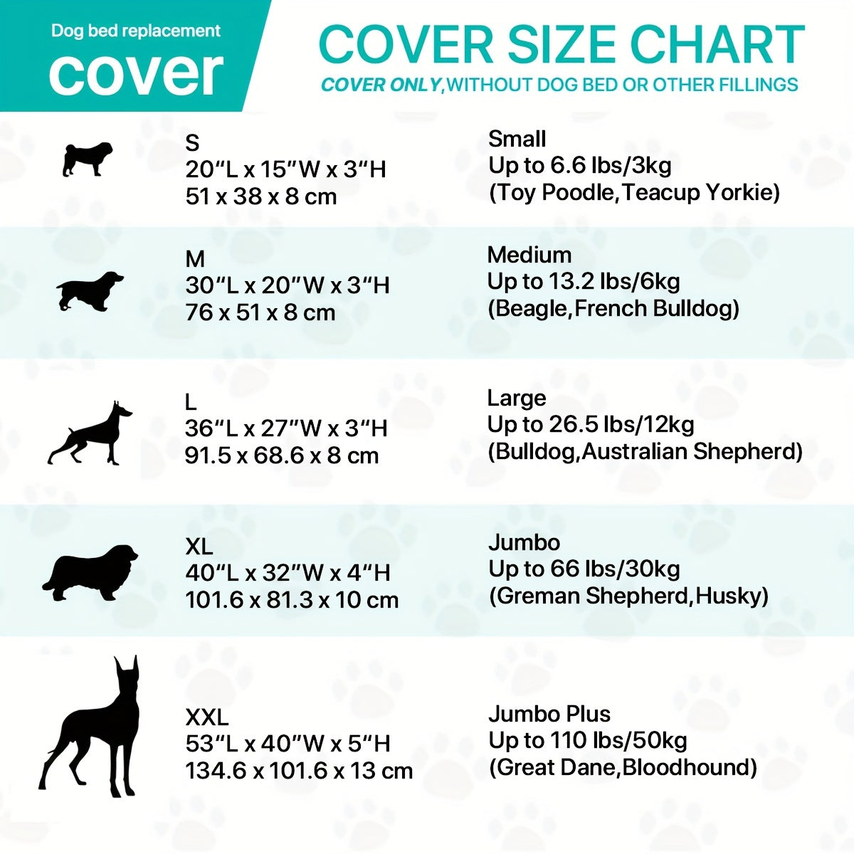 Dog Bed Protector Removable, Washable, Anti-Leak Paw Cover