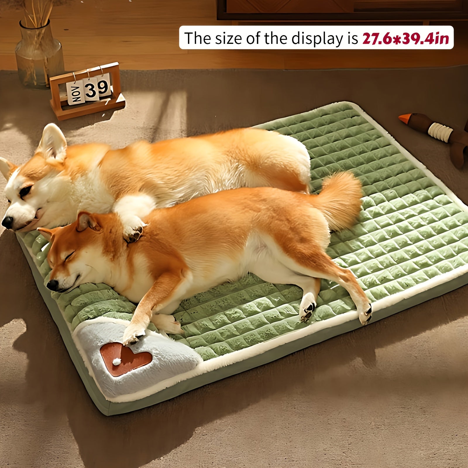 Large Orthopedic Dog Bed with Memory Foam Washable Cover, Non-Slip Base - All Seasons