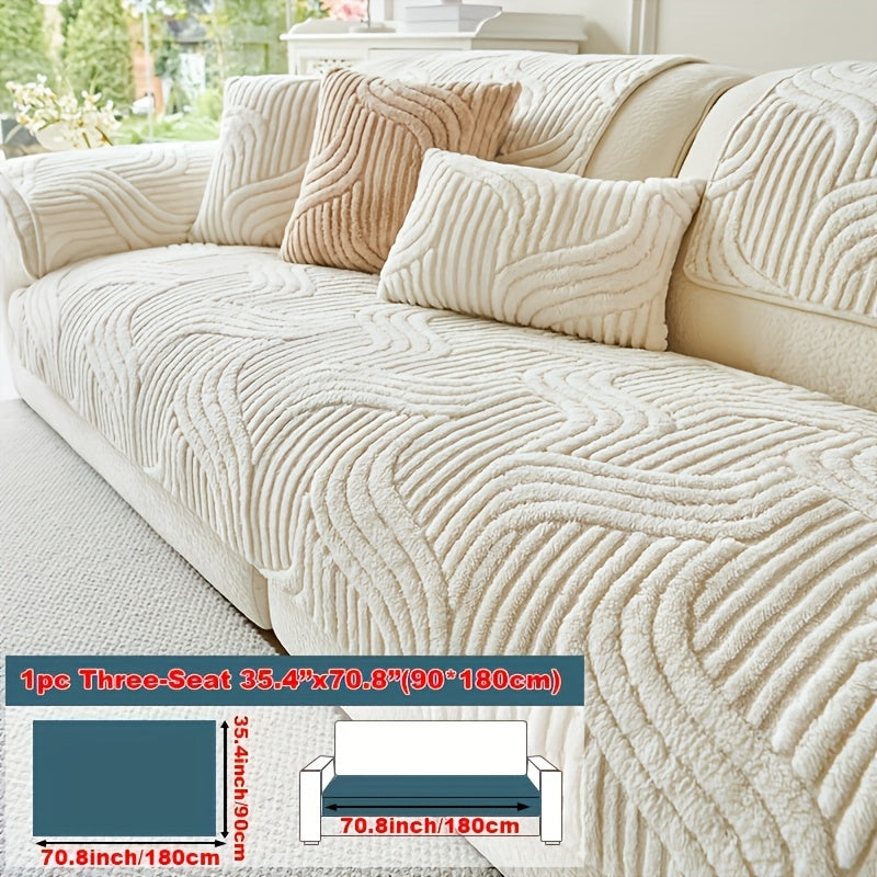 Plush Non-Slip Sofa Cover – Luxury Pet-Friendly Washable Couch Protector