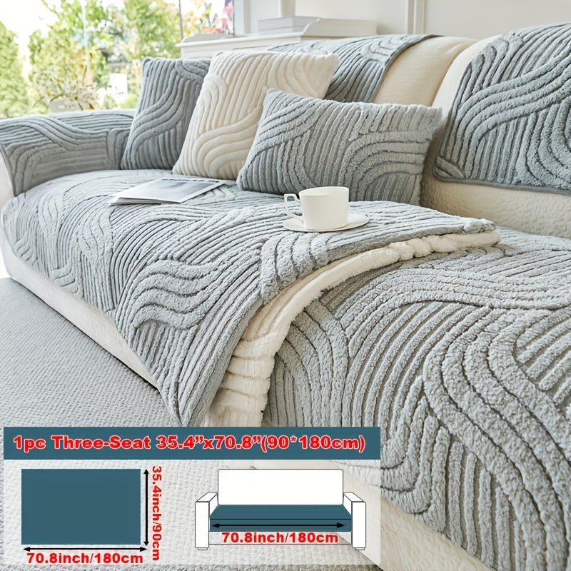 Plush Non-Slip Sofa Cover – Luxury Pet-Friendly Washable Couch Protector