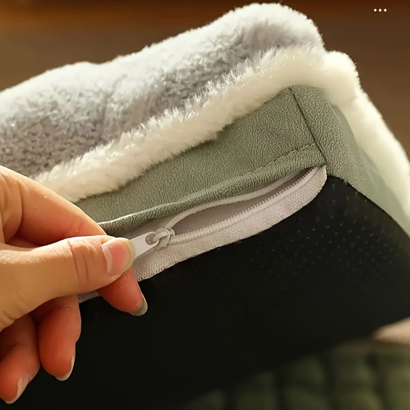 Four Seasons Dog Mat Washable Winter Sleeping Pad for Dogs, Green Soft Spinal Protection