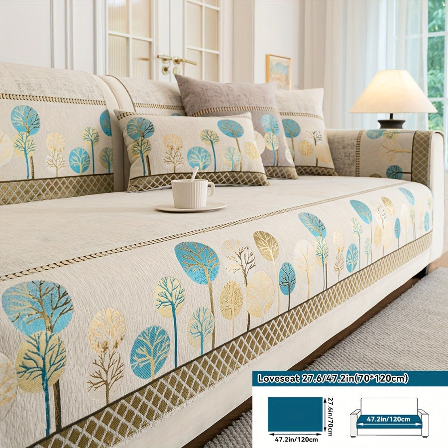 Luxurious Bohemian Chenille Sofa Cover – Non-Slip, Pet-Friendly, Washable
