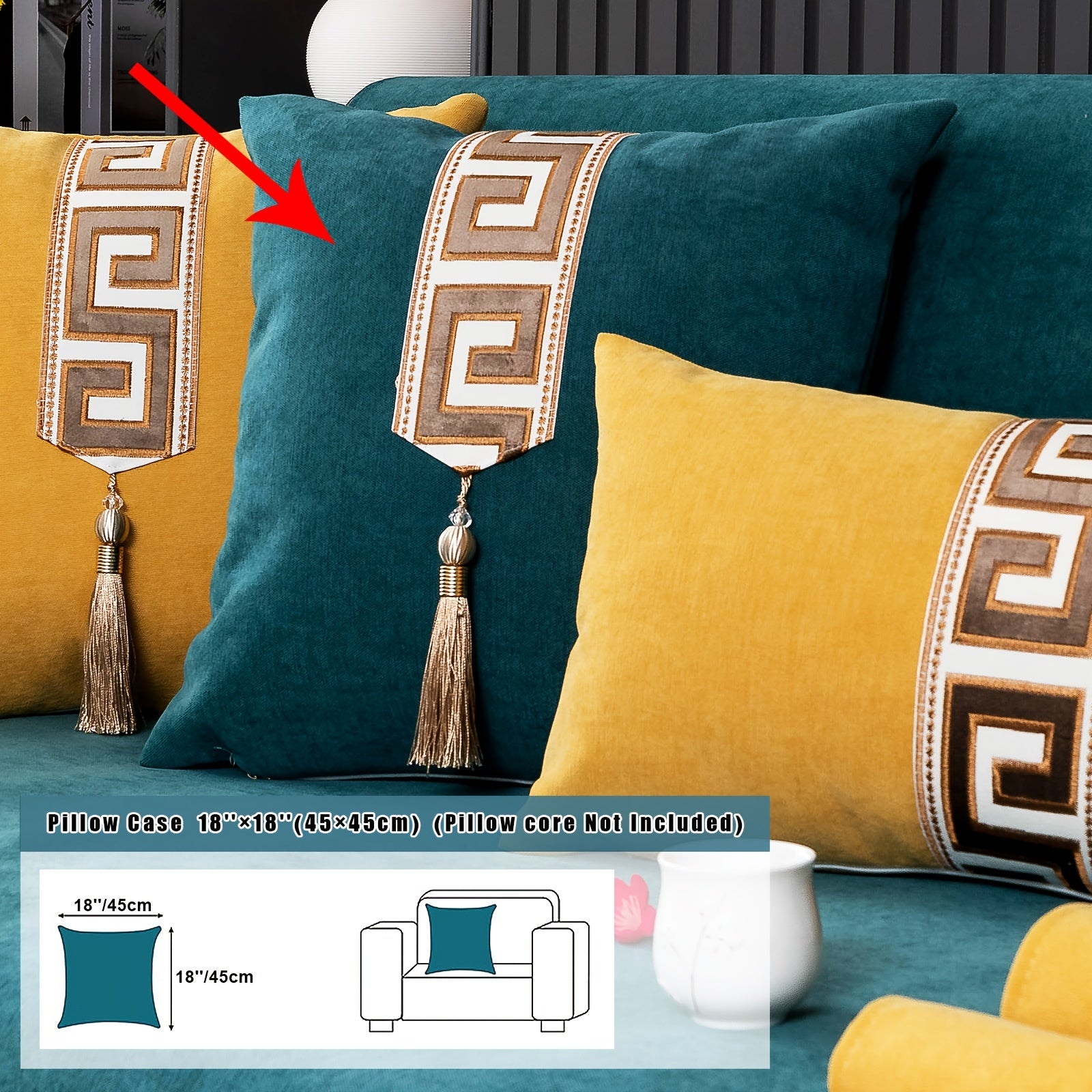 European Light Luxury Sofa Cover Cushion Nordic Snowy Design