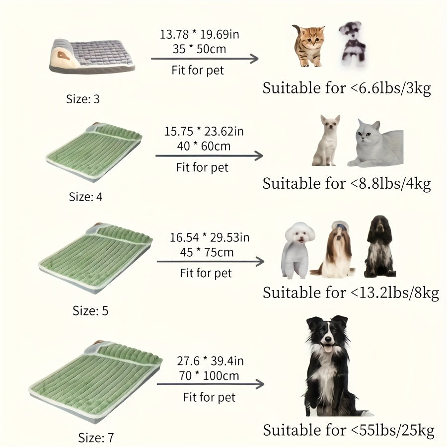 Large Orthopedic Dog Bed with Memory Foam Washable Cover, Non-Slip Base - All Seasons