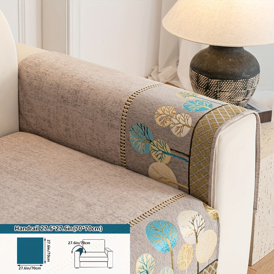 Luxurious Bohemian Chenille Sofa Cover – Non-Slip, Pet-Friendly, Washable