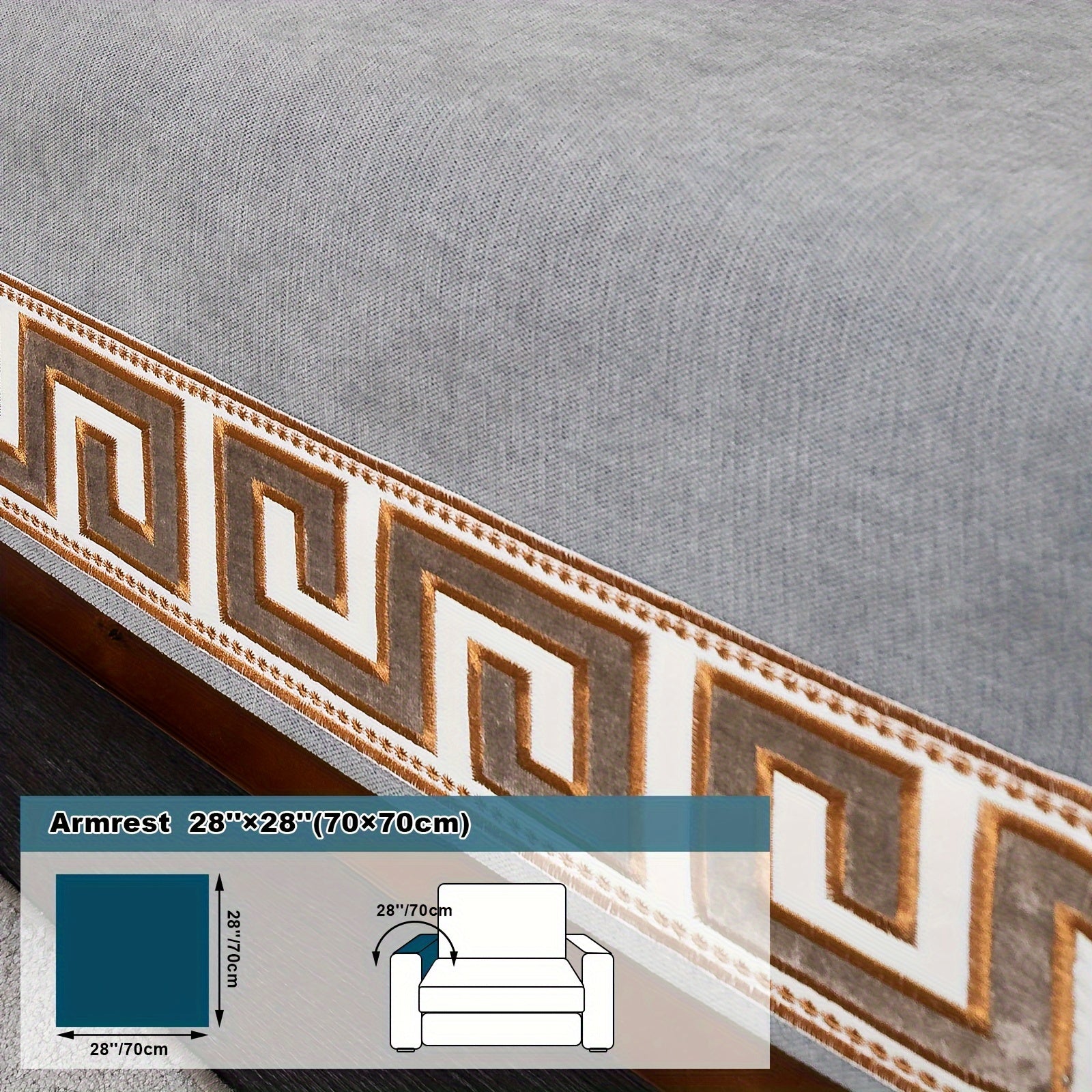 European Light Luxury Sofa Cover Cushion Nordic Snowy Design