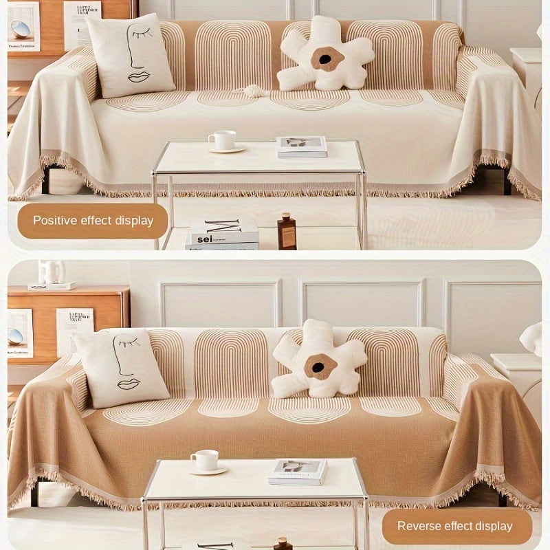 Chenille Sofa Cover Blanket Pet-Friendly Anti-Scratch Couch Protector