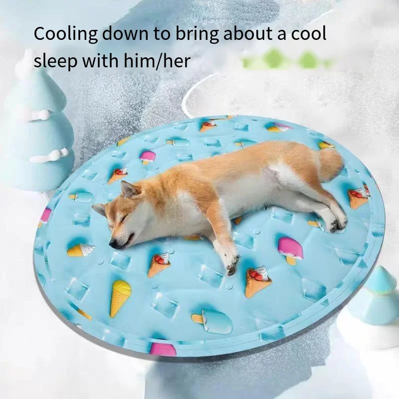 Summer Pet Cooling Ice Mat for Dogs & Cats – Bite Resistant Floor Nest