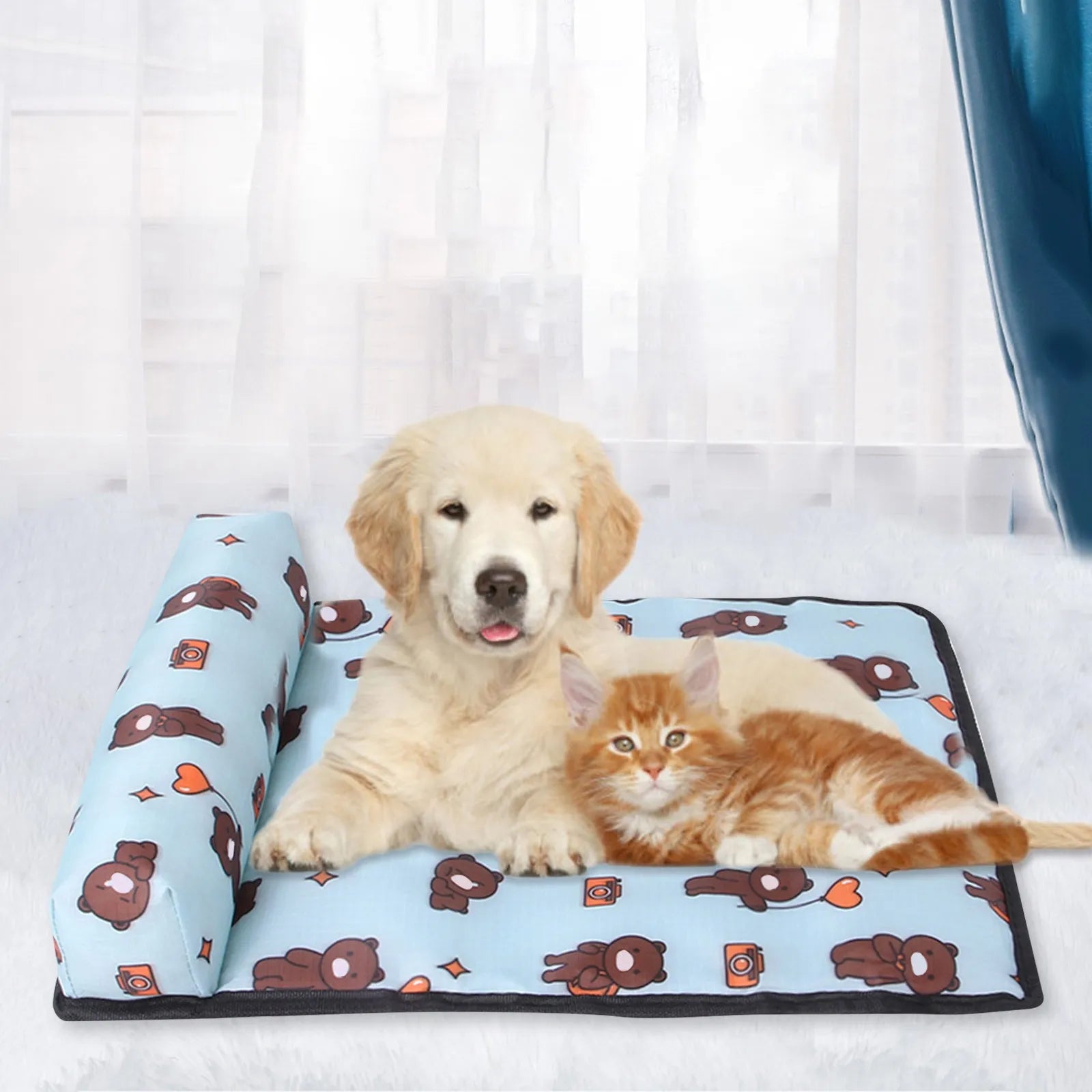 Pet Ice Silk Cooling Mat – Summer Pillow Bed for Cats & Dogs, Sofa Pad
