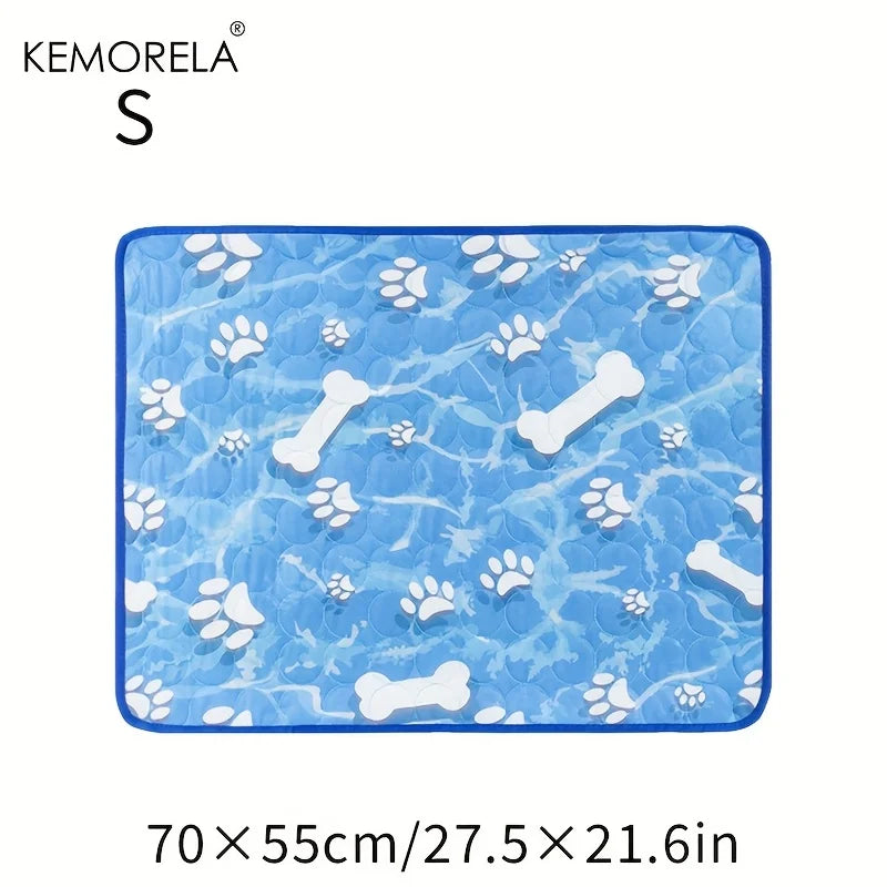 KEMORELA Large Dog Cooling Pad – Self-Cooling Ice Silk Washable Pet Mat