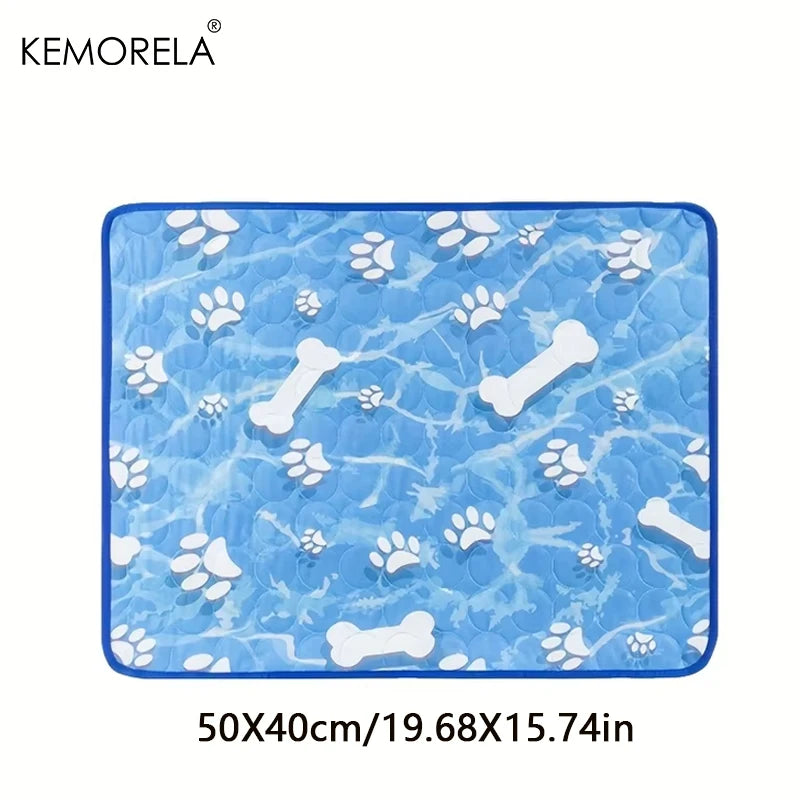 KEMORELA Large Dog Cooling Pad – Self-Cooling Ice Silk Washable Pet Mat