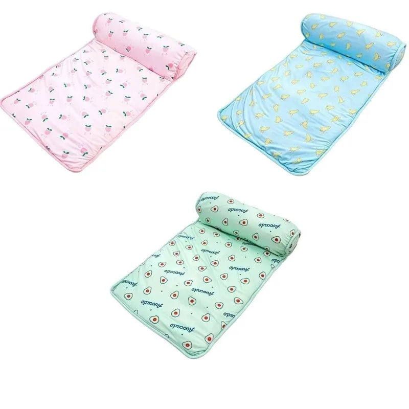 Avocado & Strawberry Ice Silk Cooling Mat for Cats & Dogs – Summer Nest Cushion