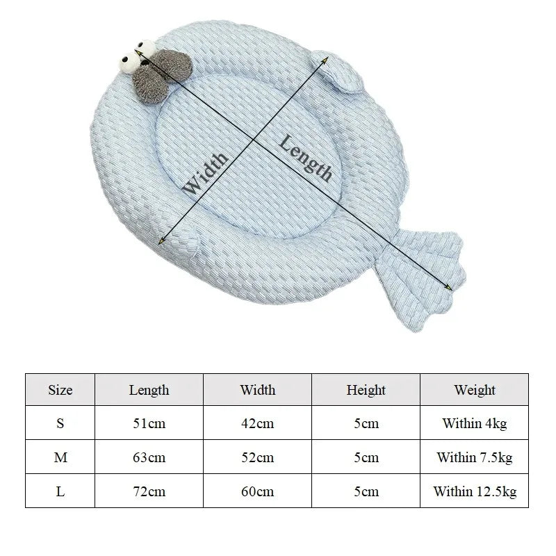 Summer Dog Cooling Bed – Medium Pet Blanket Mat for Dogs & Cats