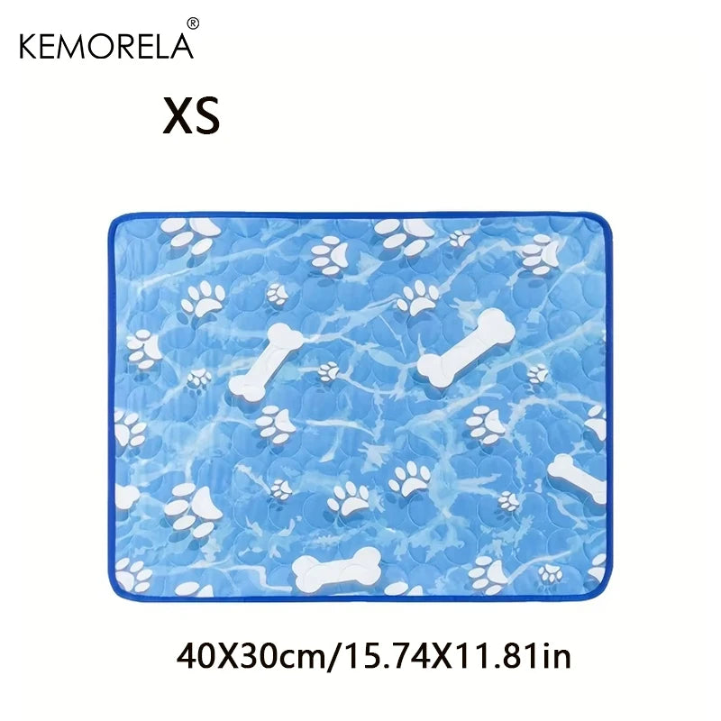 KEMORELA Large Dog Cooling Pad – Self-Cooling Ice Silk Washable Pet Mat