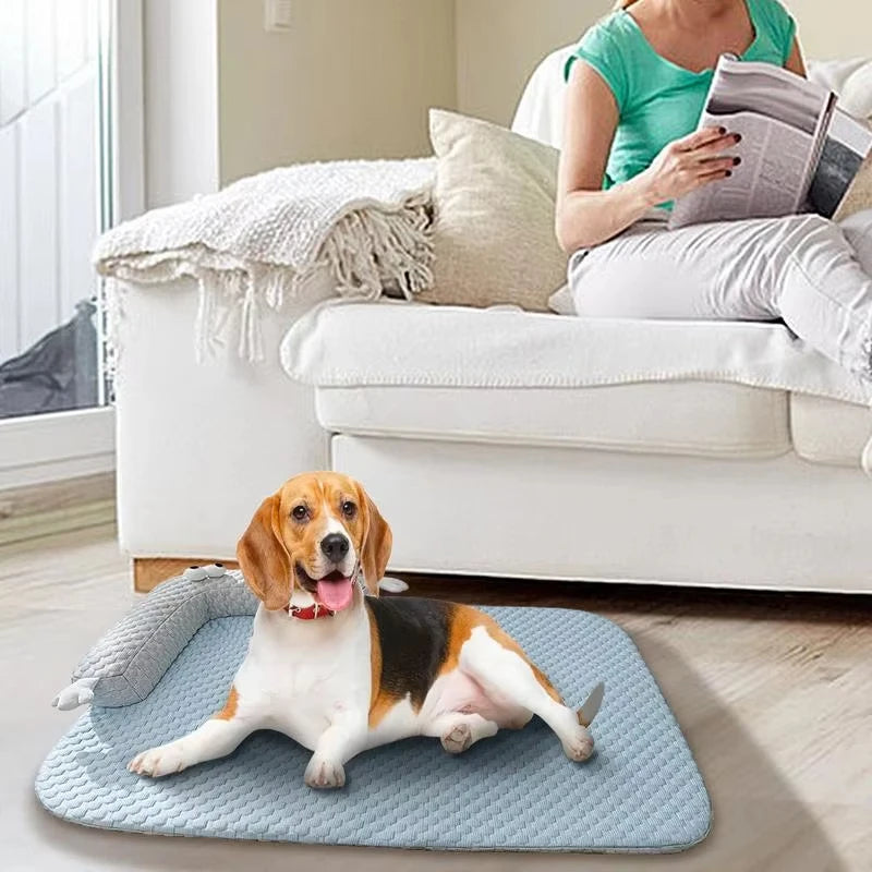 Summer Cooling Pad for Dogs & Cats – Breathable, Washable Sofa & Car Cushion